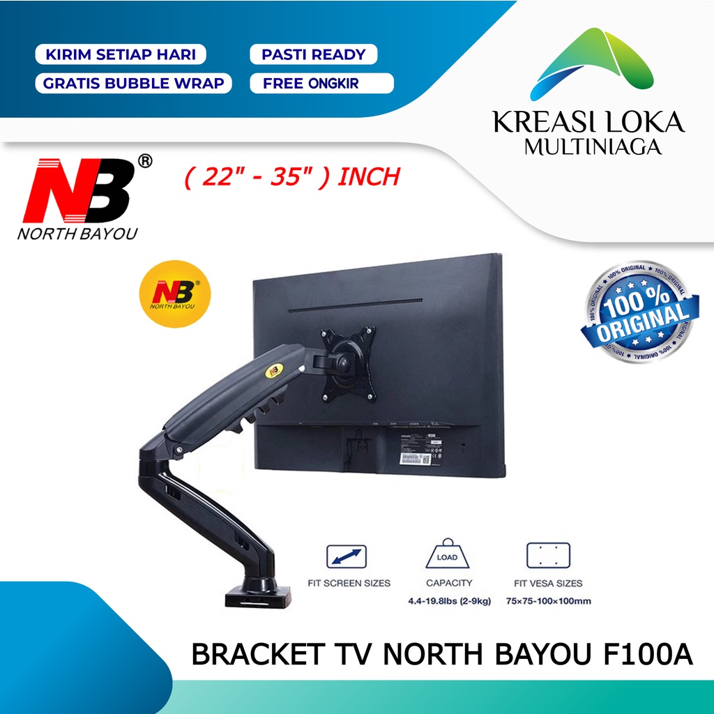 Jual Bracket Tv Monitor Led Lcd North Bayou Nb F A Inch