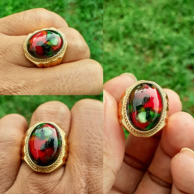 Jual Cincin Batu Pancawarna Super Keren Kualitas Super Shopee Indonesia