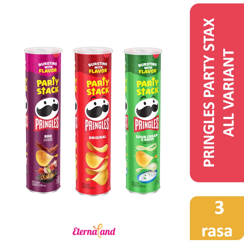 Jual Pringles Potato Chips Party Stax Snack Kentang Import Usa