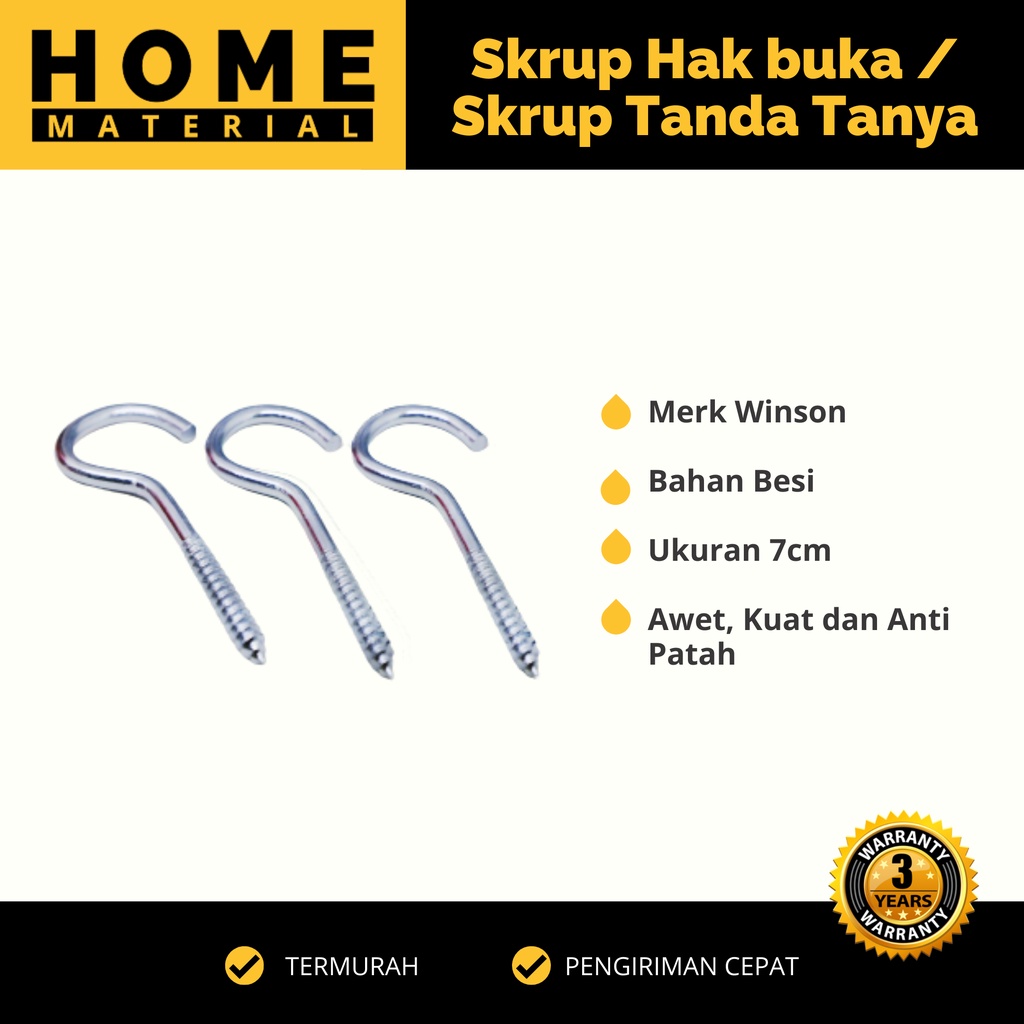 Jual Hook Sekrup Skrup Kapstok Cantolan Burung Tanda Tanya Buka 14