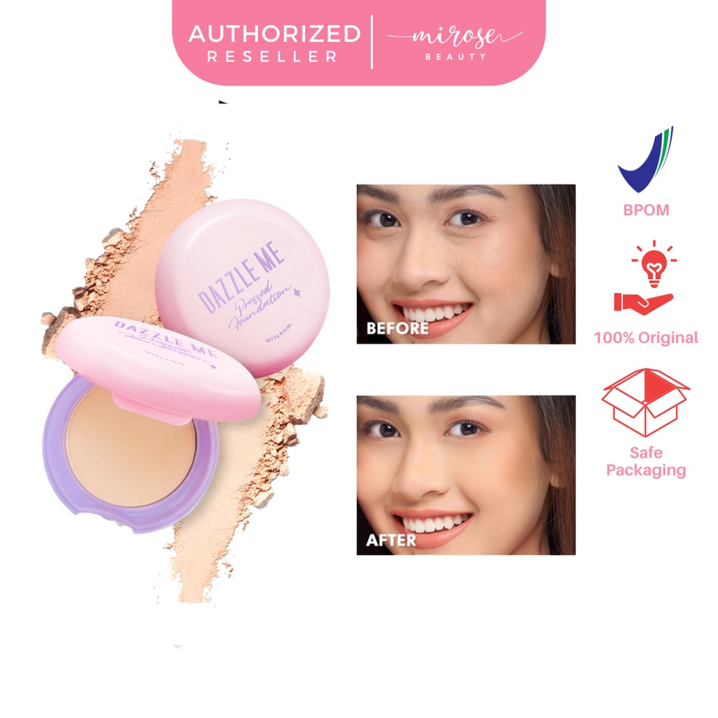 Jual DAZZLE ME Muse Pressed Foundation Long Lasting Filter Like