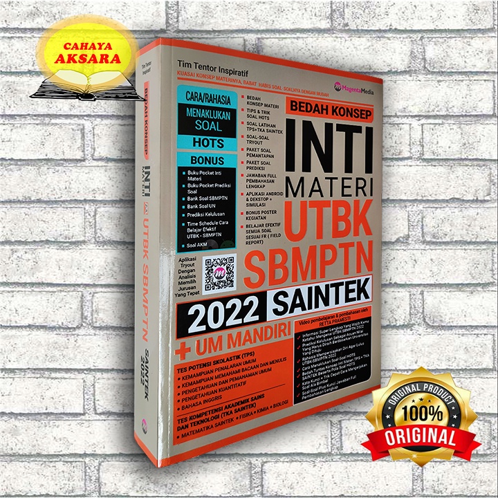 Jual BUKU UTBK SBMPTN SAINTEK BEDAH KONSEP INTI MATERI UTBK SBMPTN