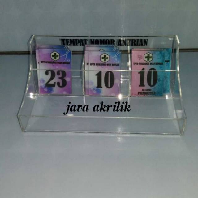 Acrylic Tempat Nomor Antrian Shopee Indonesia