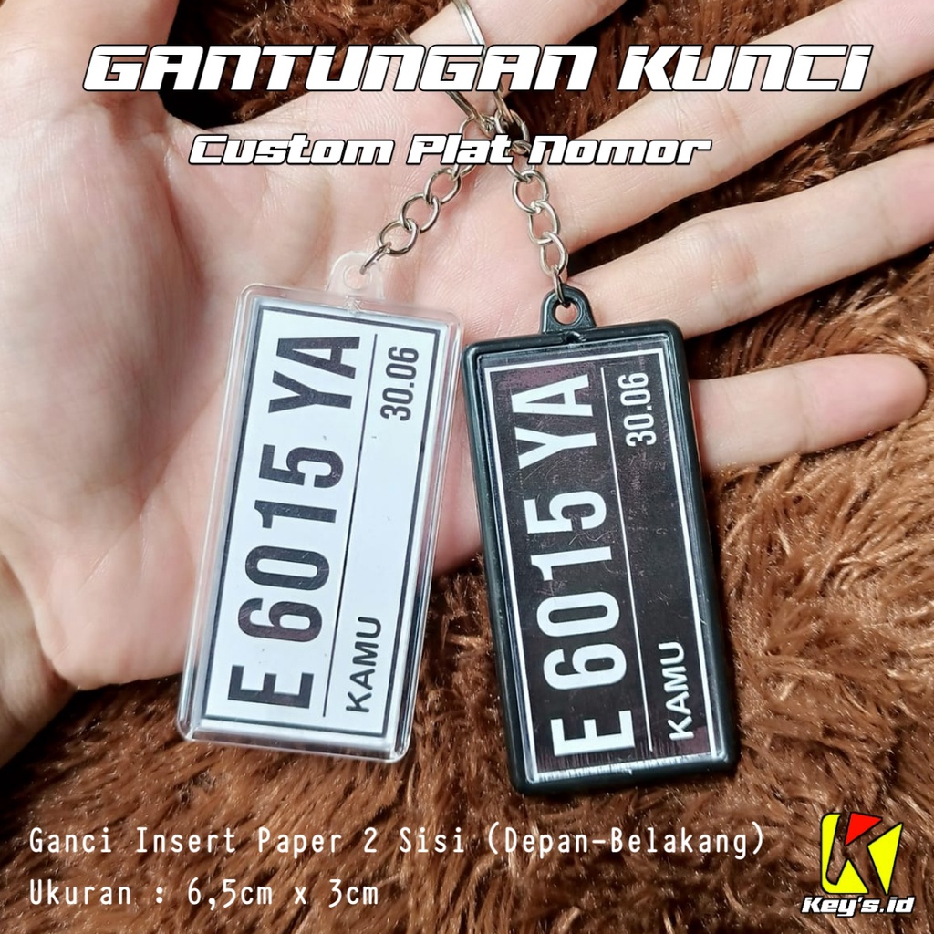 Jual Keychain Custom Gantungan Kunci Plat Nomor Gantungan Kunci Insert