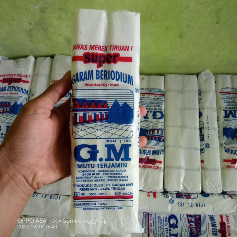 Jual Garam Bata Beriodium GM Super 1Kg Isi 12 Biji Shopee Indonesia