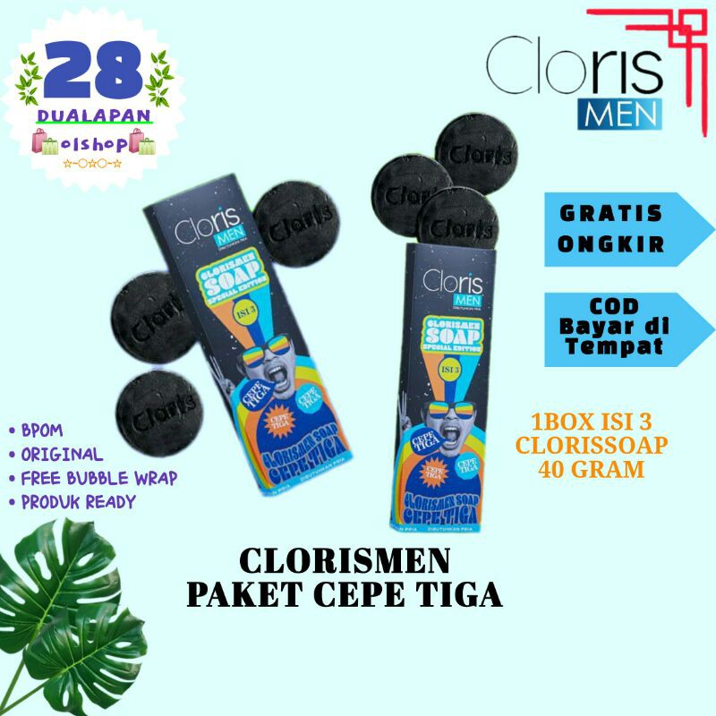 Jual Cloris Men Paket Cepe Tiga Sabun Wajah Pria Yang Berkhasiat Untuk