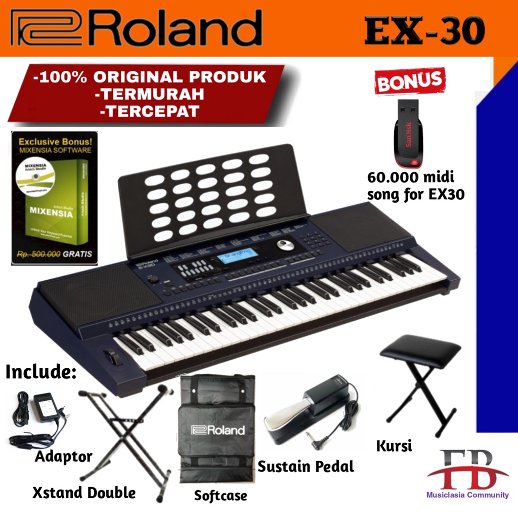 Jual Keyboard Roland EX30 Arranger Alat Musik Keyboard EX 30 EX 30