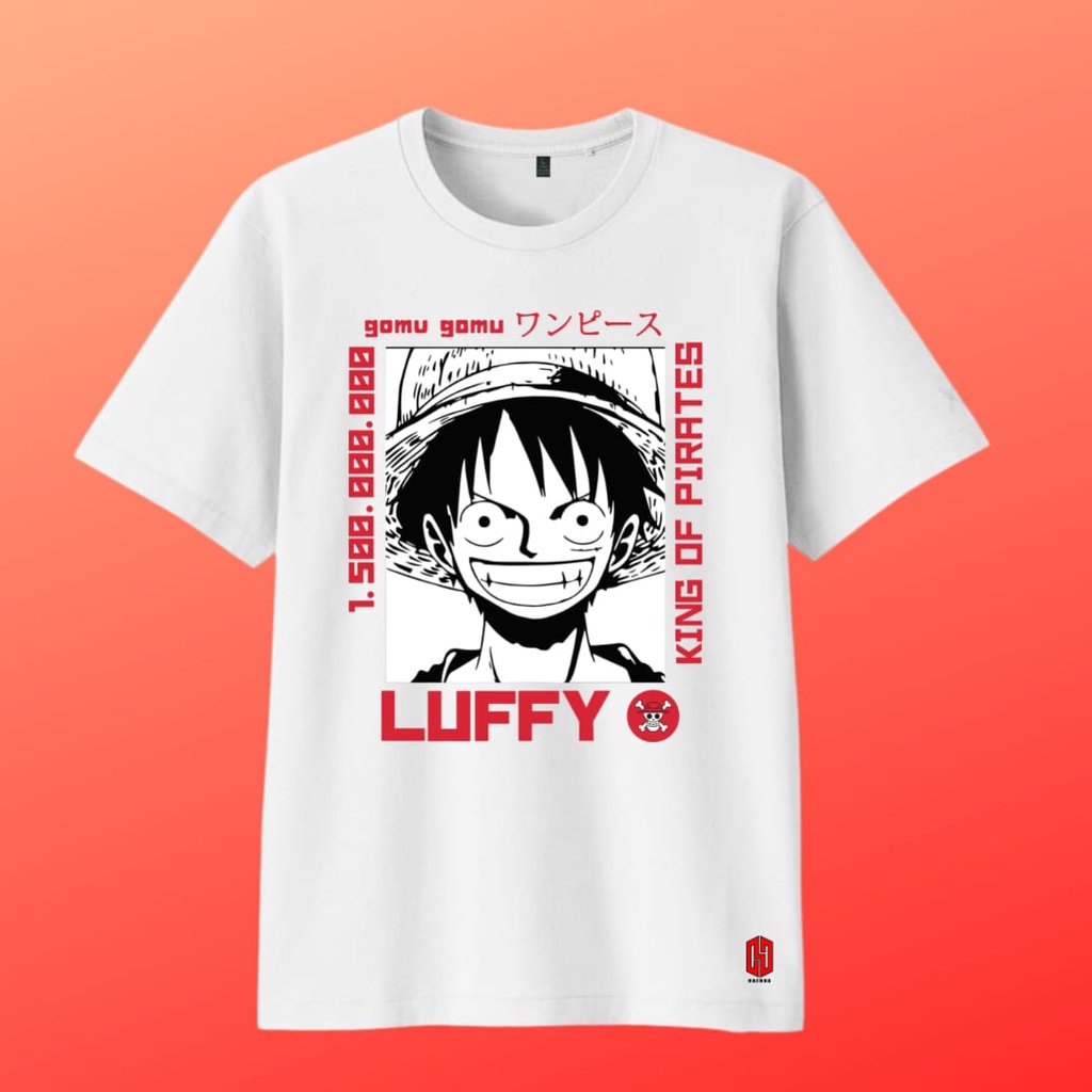 Jual KAOS DISTRO MOTIF ONE PIECE KING OF PIRATES ORI BY HAENHA