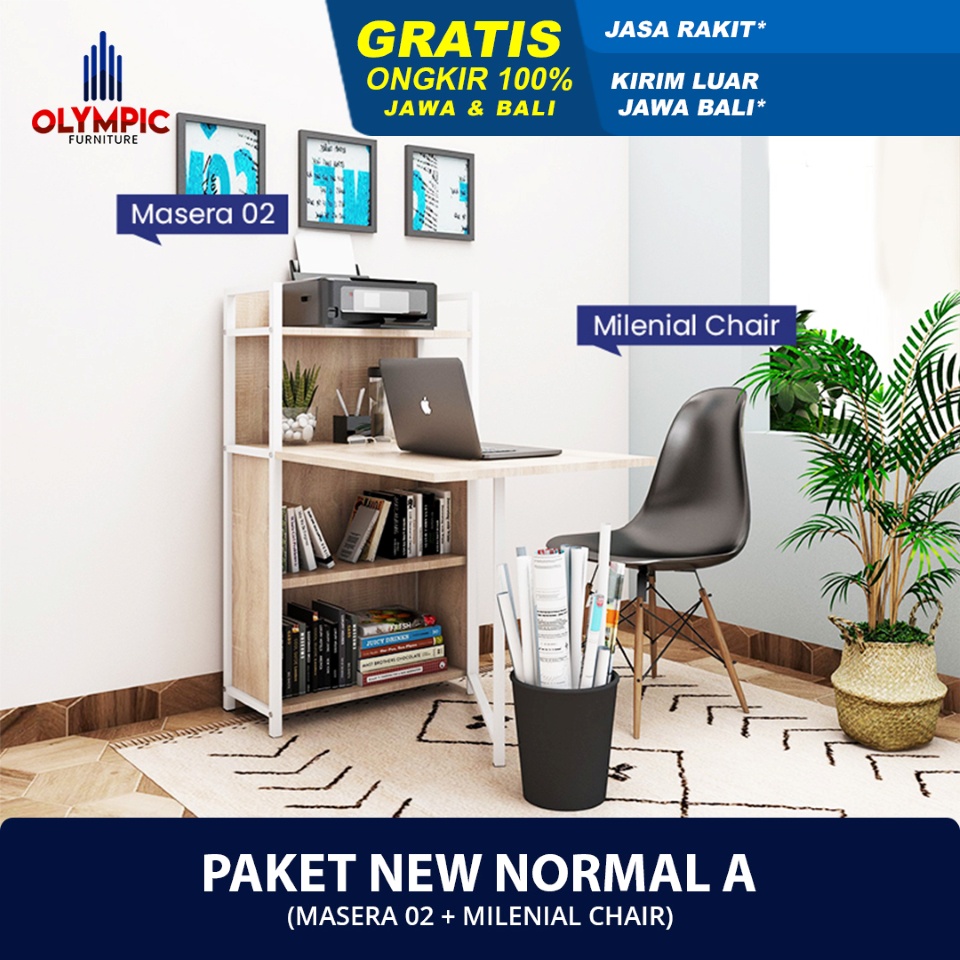 Jual Olympic Paket Meja Kursi New Normal A Meja Kerja Meja Belajar