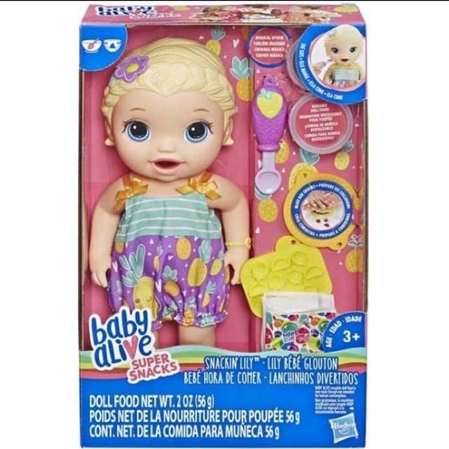 Jual BABY ALIVE Snackin Lily Blonde Boneka Hasbro Indonesia Shopee