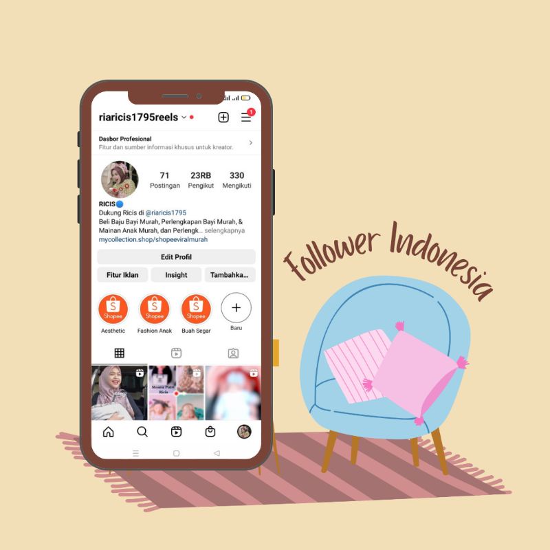 Jual Jual Akun IG 20K 22K Follower Indonesia Shopee Indonesia