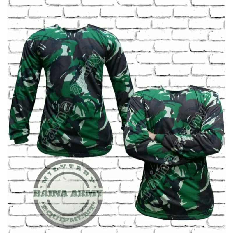 Jual Kaos Dryfit Kaos Jersey Dryfit Kaos Army Lengan Panjang Loreng Tni