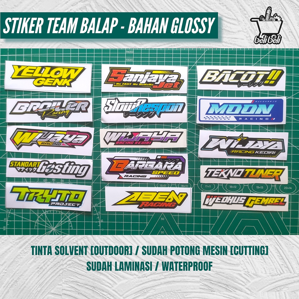 Jual Stiker Bengkel Lengkap Terbaru Viral Stiker Balap Racing