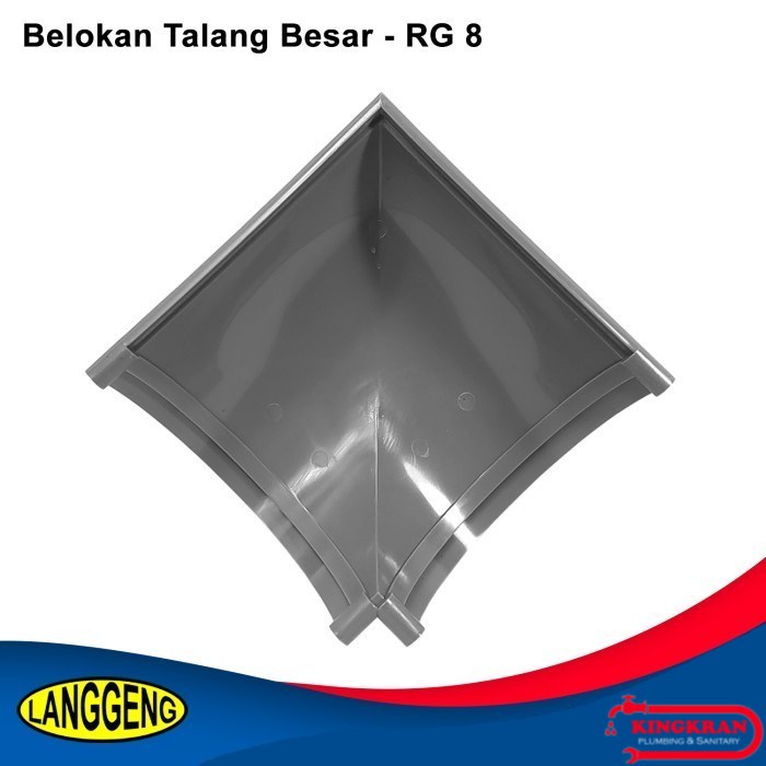 Jual Belokan Angle Talang Pvc Rg Setengah Lingkaran Langgeng Shopee