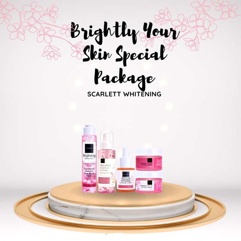 Jual Scarlett Whitening Brightly Your Skin Special Package FREE BOX