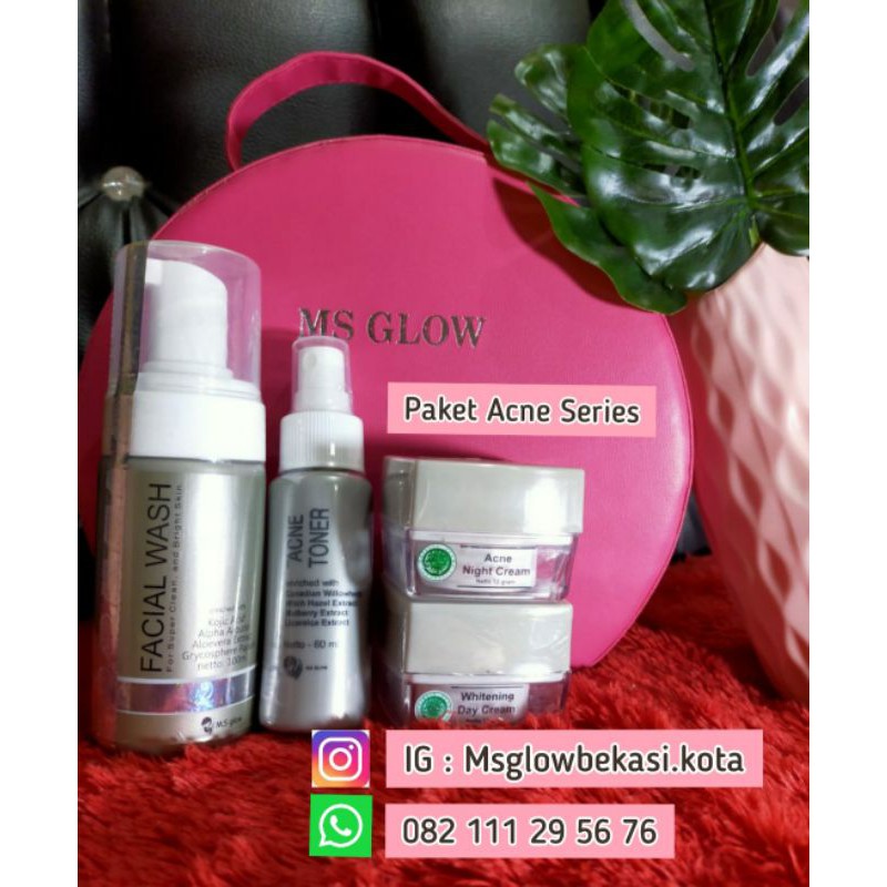 Jual TERMURAH Paket Acne Series Ms Glow Free JAM Tangan Shopee