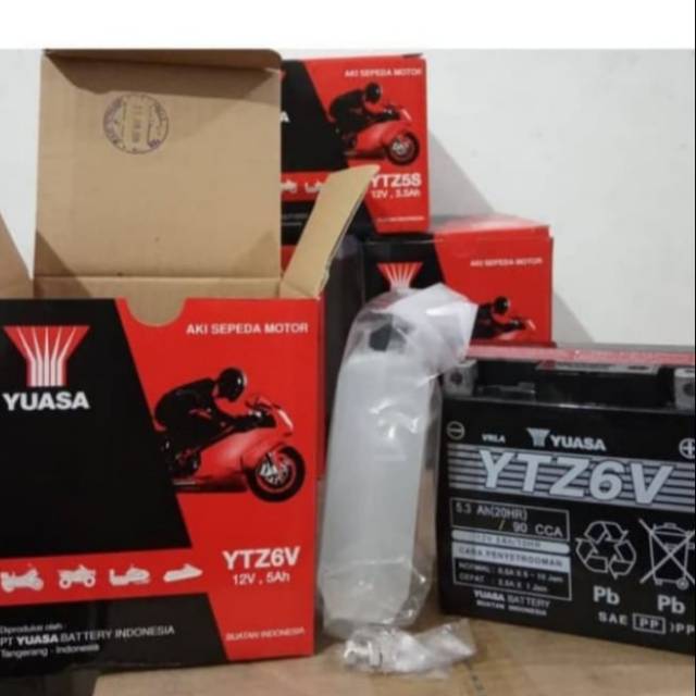 Jual AKI MOTOR SUZUKI SATRIA FU 150CC GSXR150CC YUASA YTZ6V ORIGINAL