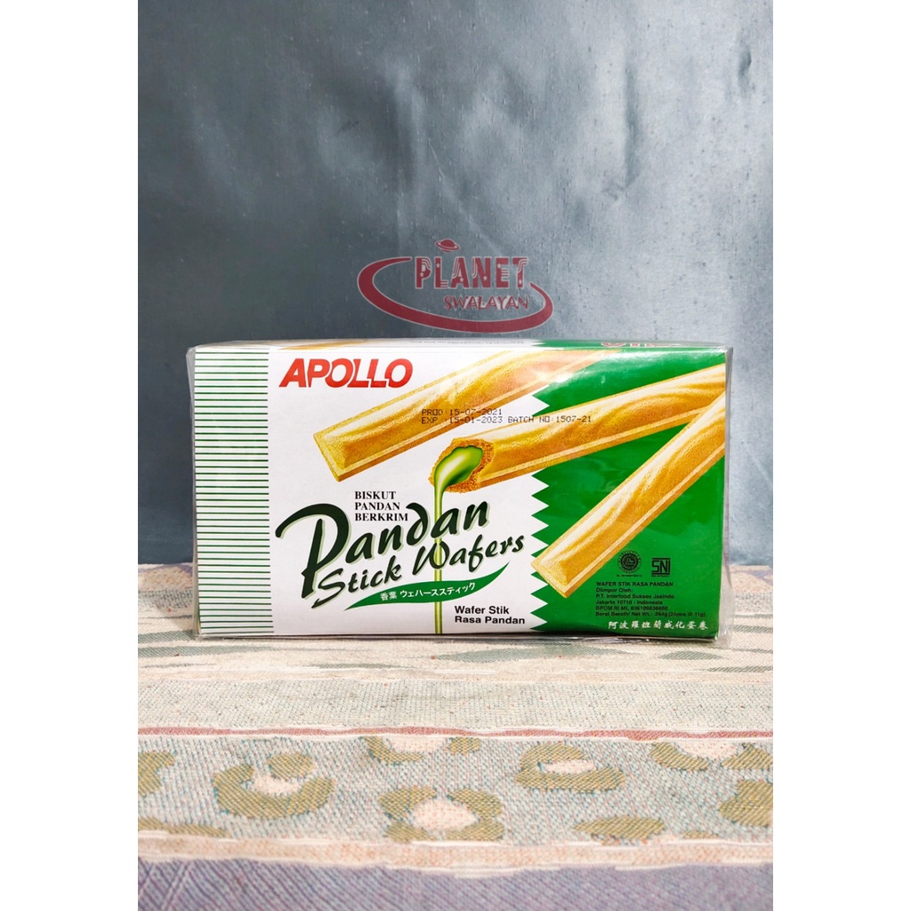 Jual APOLLO STICK WAFER RASA PANDAN Shopee Indonesia