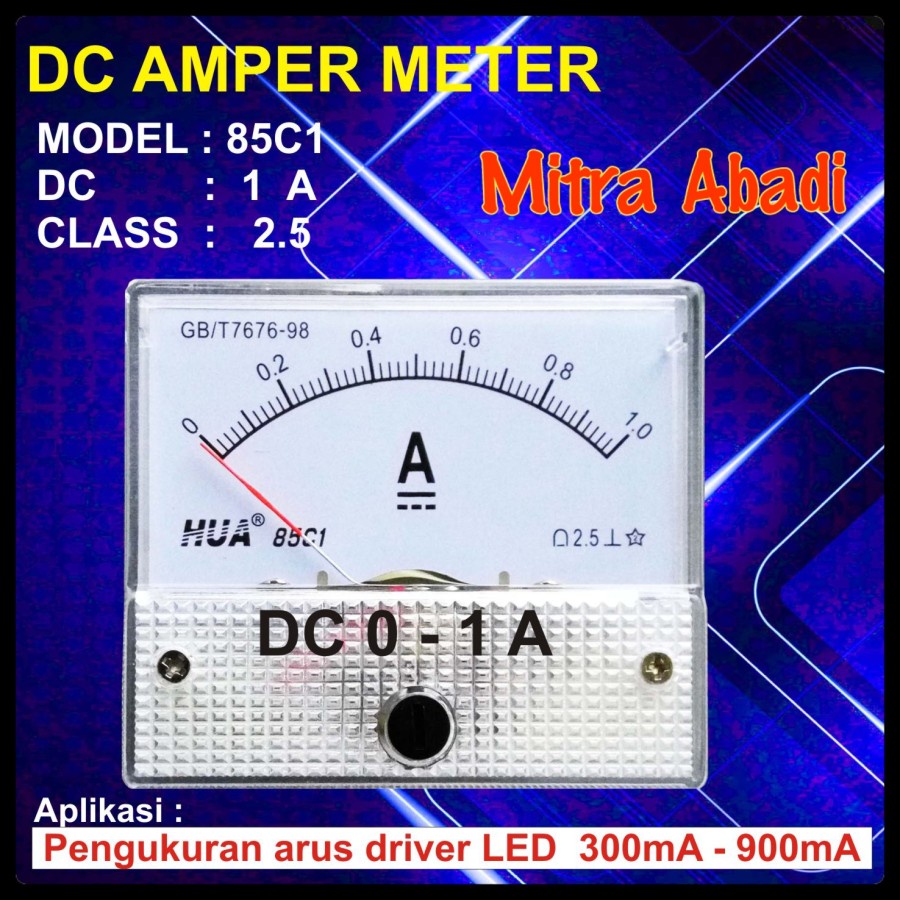 Jual Amperemeter ANALOG DC 1A 1000 MA Shopee Indonesia