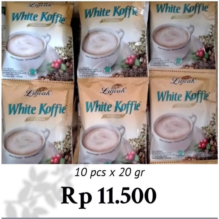 Jual Kopi Luwak White Koffie Original Renteng Sachet Kopi Luwak