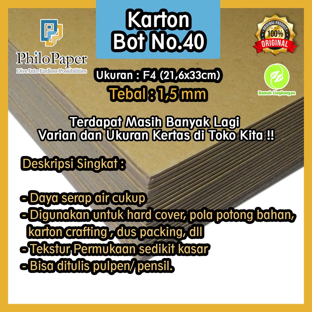 Jual Karton Yellow No 40 F4 Shopee Indonesia