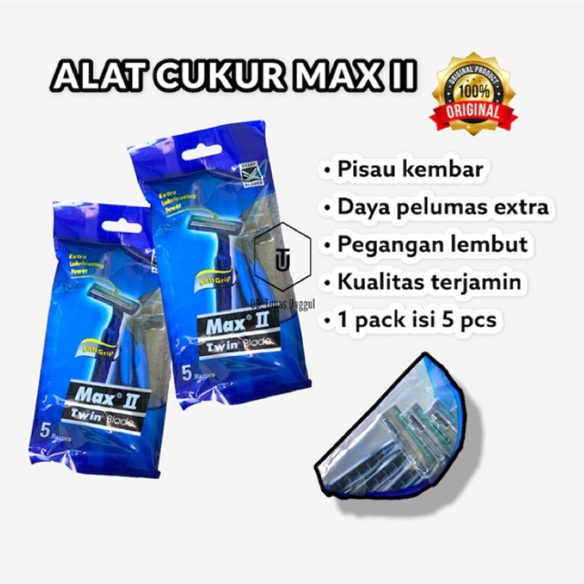 Jual 5 Pcs GILLETTE MAX PISAU CUKUR KUMIS PENCUKUR JENGGOT CUKURAN