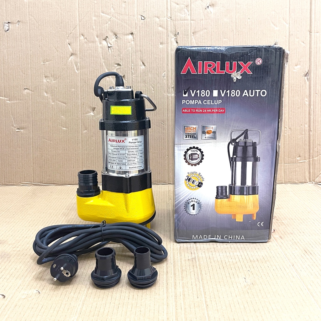 Jual AIRLUX V180 VORTEX 180 V 180 POMPA CELUP AIR KOTOR AIR