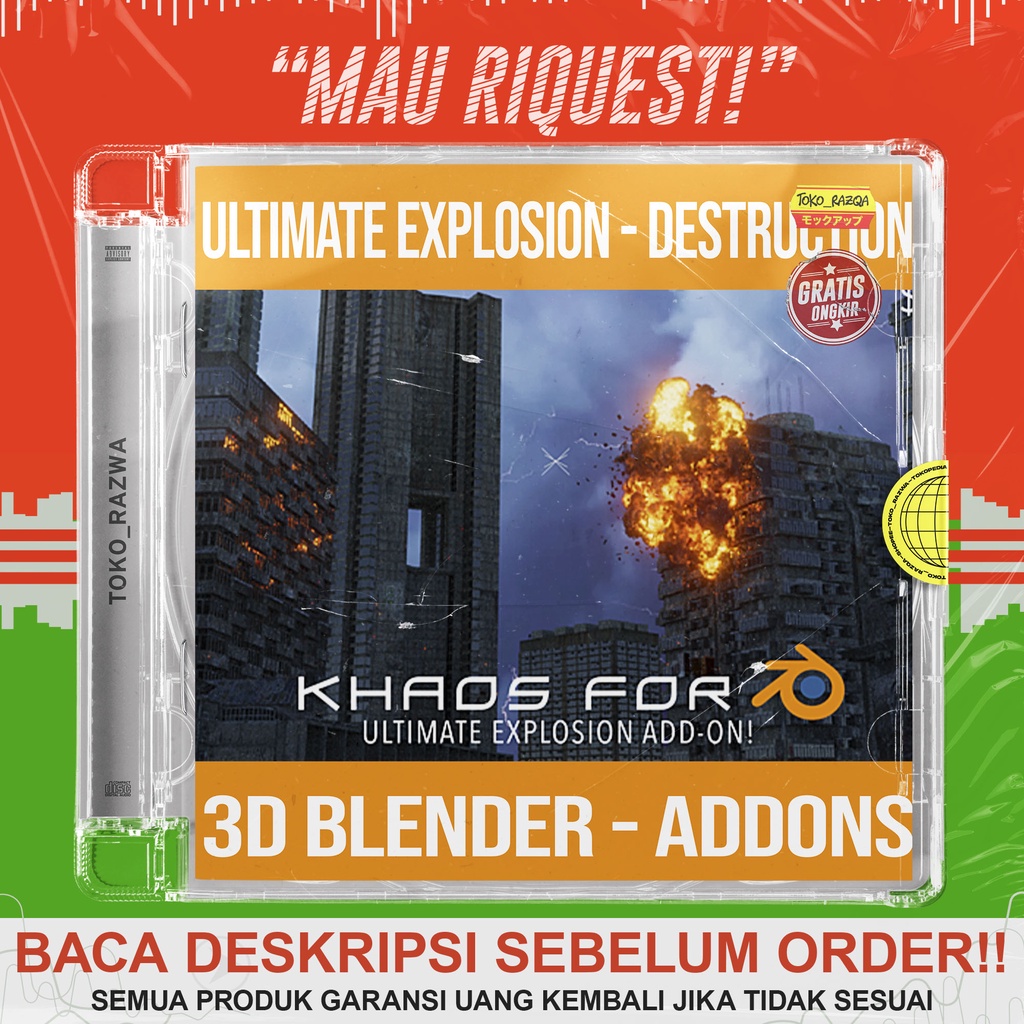 Jual D Blender Khaos Ultimate Explosion Destruction Add On