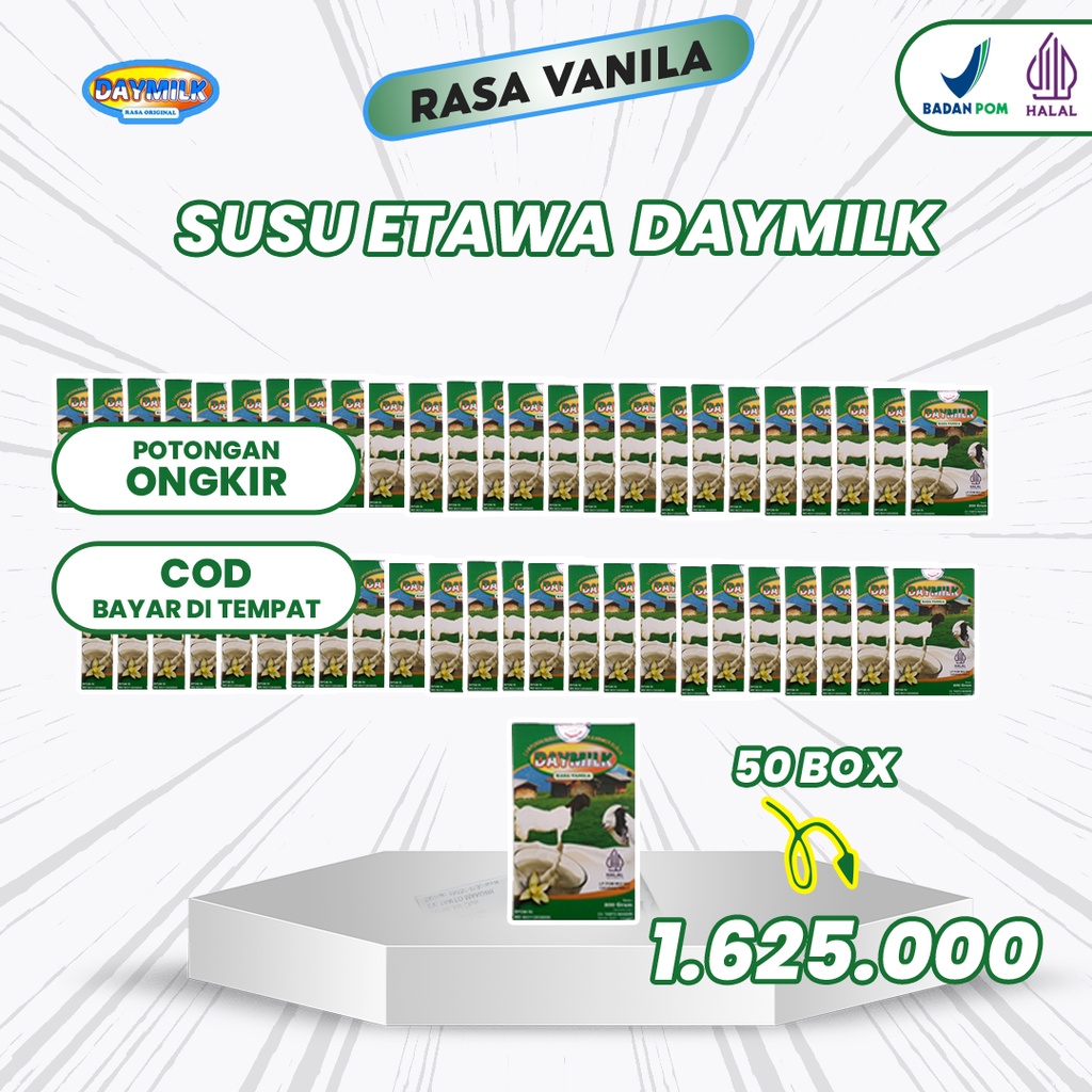 Jual Susu Daymilk Etawa Rasa Vanila 200 Gram 50 Box Shopee Indonesia