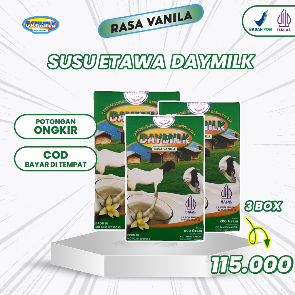 Jual Susu Daymilk Etawa Rasa Vanila Gram Box Shopee Indonesia