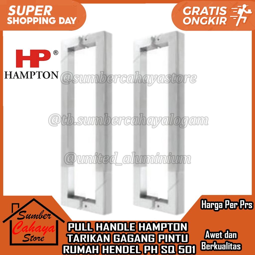 Jual Handle Pintu Gagang Tarikan Rumah Pull Handel Hampton Ph Sq