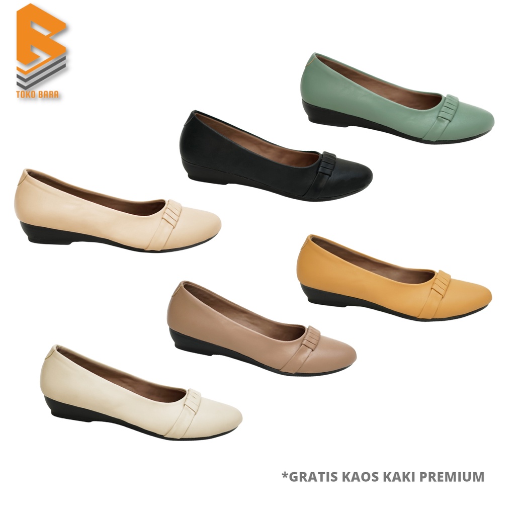 Jual BR Lan Sepatu Flat Teplek Pantopel Kerja Kantor Wanita Formal