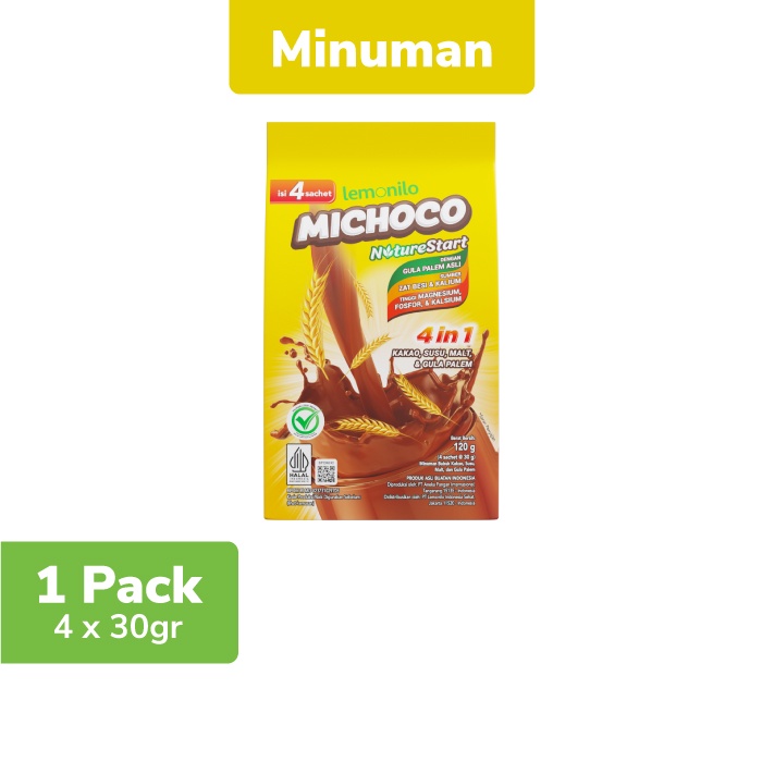 Jual Lemonilo Michoco Minuman Bubuk Kakao 30g 1 Pack 4 Sachet