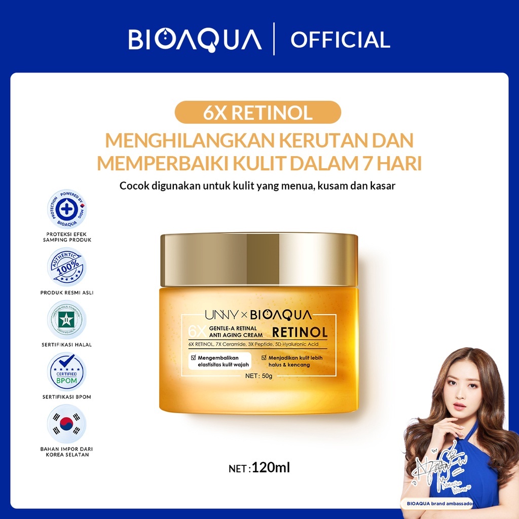 Jual BIOAQUA 6X Gentle A Retinol Cream Wajah Anti Aging Pelembab Wajah