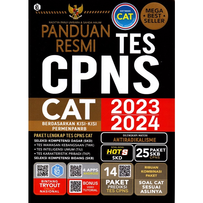 Jual Gramedia Panduan Resmi Tes CPNS CAT 2023 2024 Raditya Panji