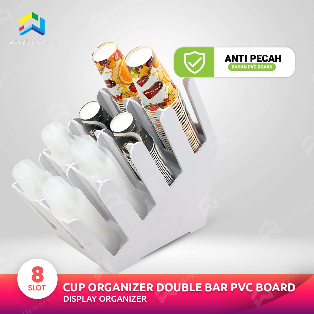 Jual Rakit Sendiri Rak Gelas Plastik Kertas Cup Organizer Cup