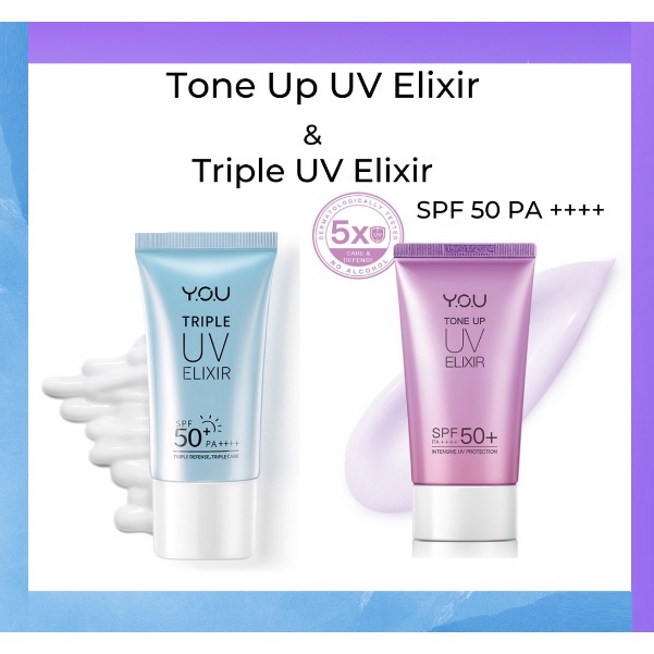 Jual ORIGINAL YOU Tone Up UV Elixir YOU Triple UV Elixir Spf 50