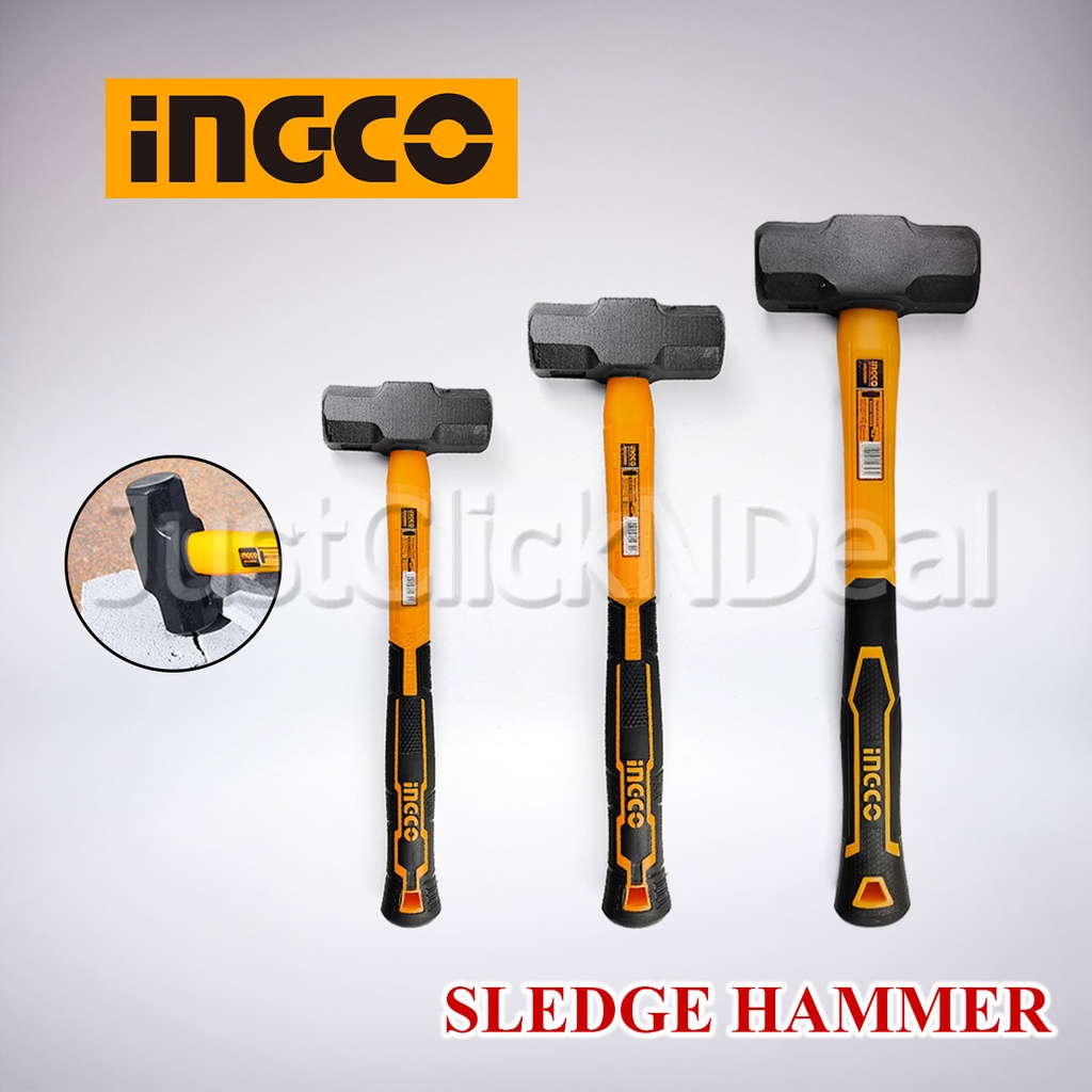 Jual Ingco Palu Batu Godam Bodem Lb Gagang Fiber Sledge Hammer