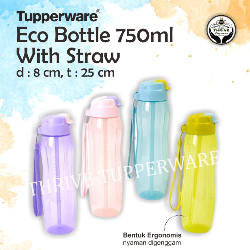 Jual Eco Bottle Straw 750Ml Tupperware Original Shopee Indonesia