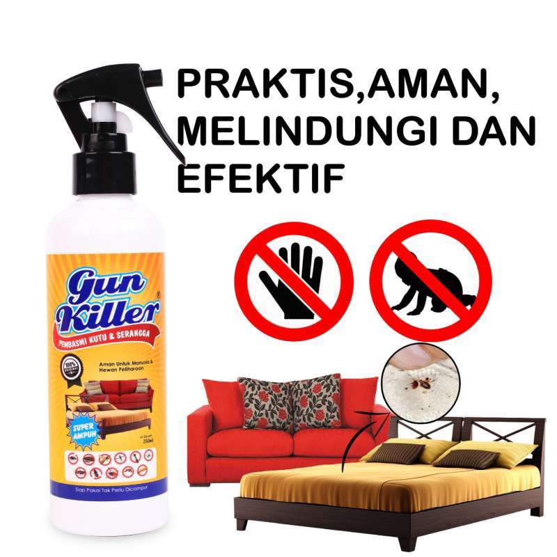 Jual Cairan Spray Pembasmi Kutu Kasur Sofa Isi Ml Semprotan Gun