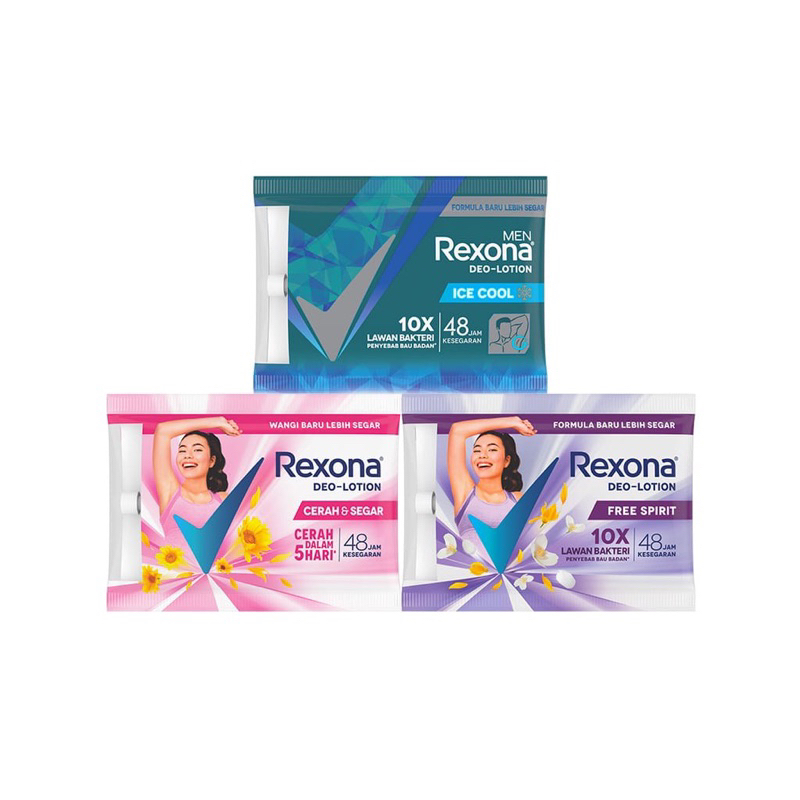 Jual Rexona Deo Lotion Deodorant Sachet Men Ice Cool Free Spirit