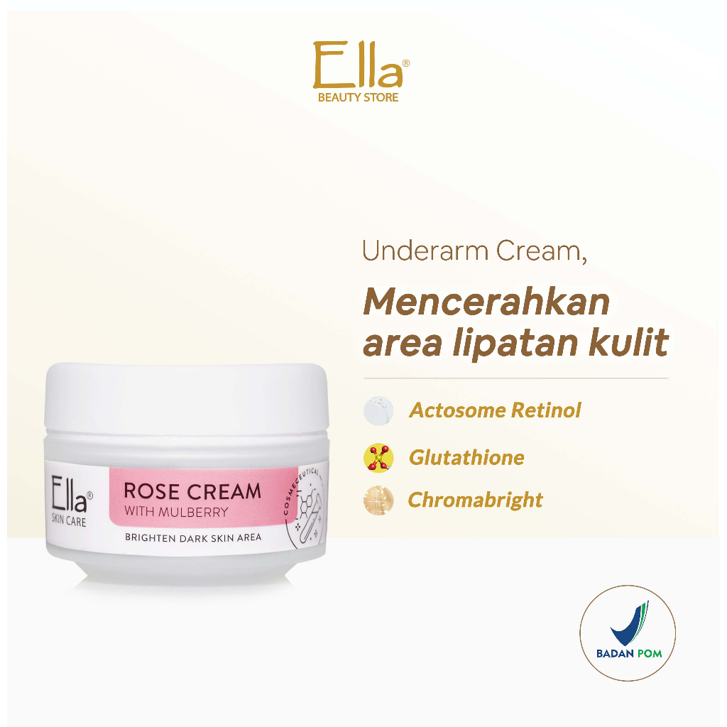 Jual Ella Skincare Whitening Rose Cream For Armpit Whit Actosome