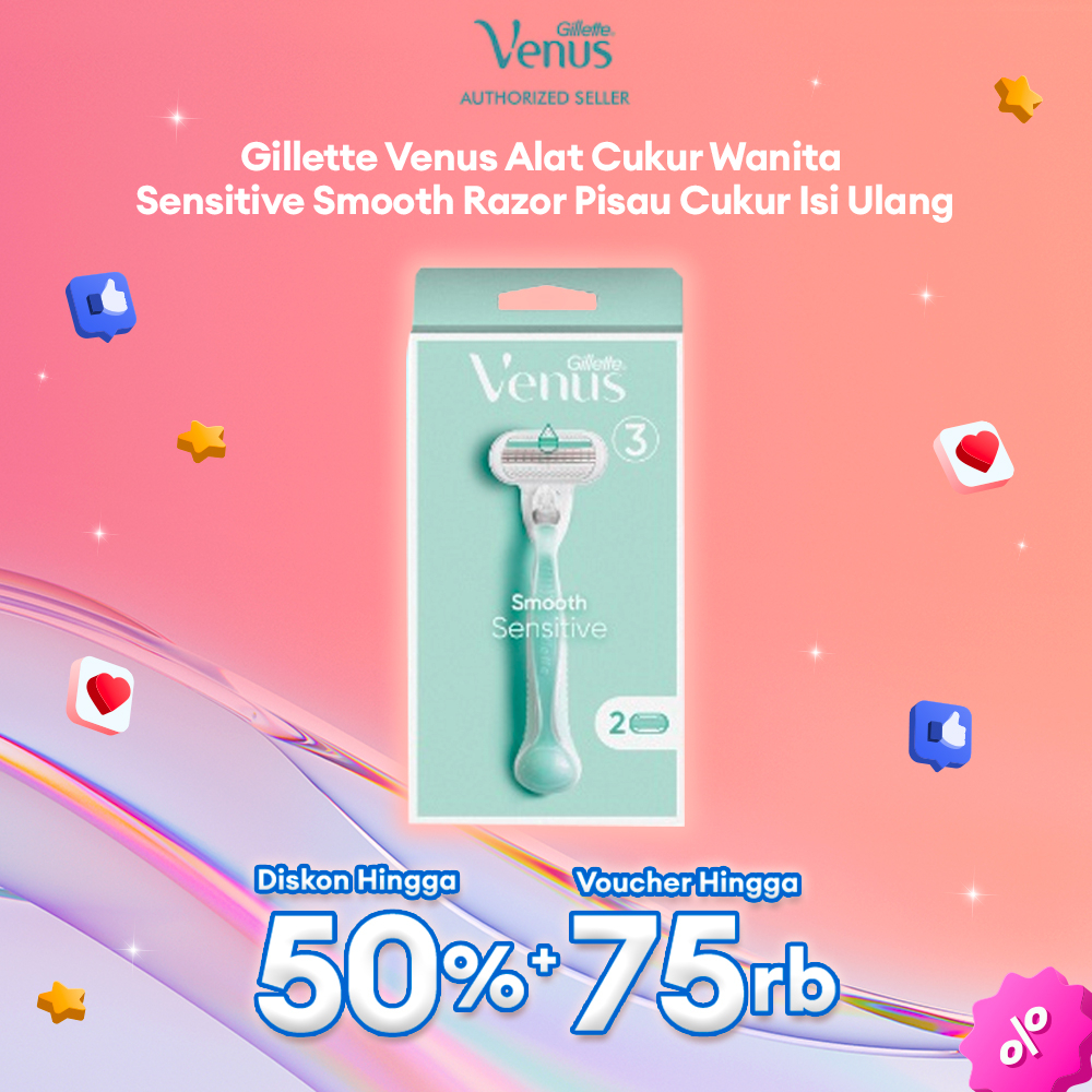 Jual Gillette Venus Alat Cukur Wanita Sensitive Smooth Razor Pisau