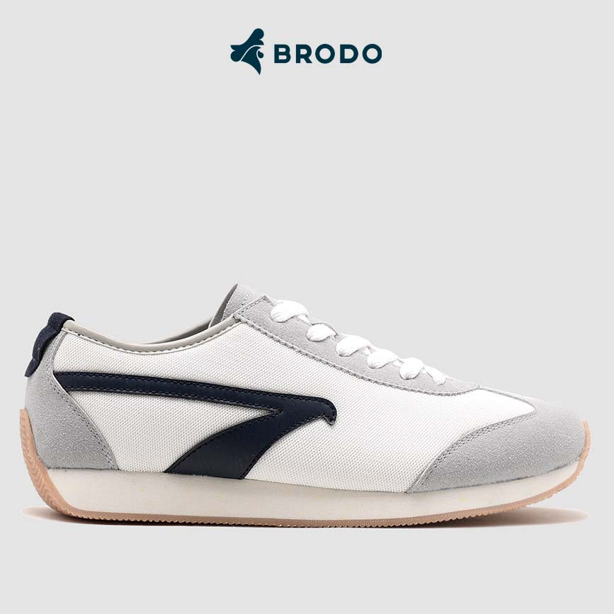 Jual BRODO Sneakers Tondano Beak White Navy GS Shopee Indonesia