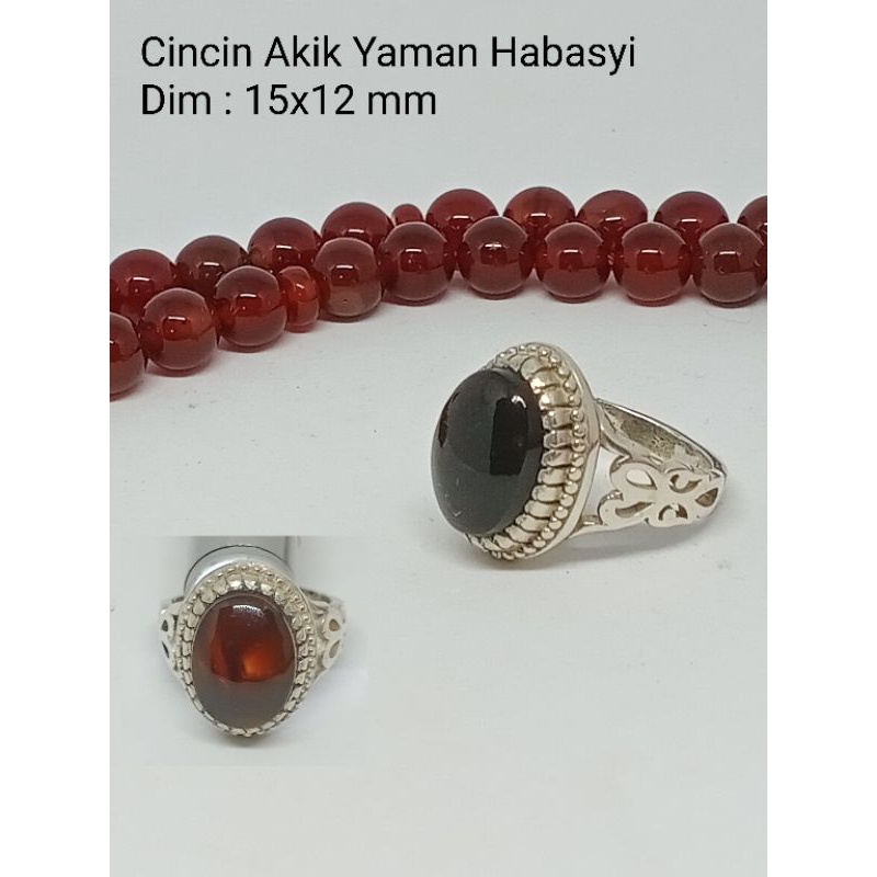 Jual Cincin Batu Akik Yaman Habasyi Shopee Indonesia