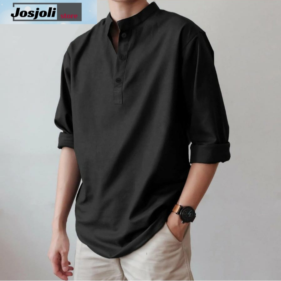 Jual JOSJOLI STORE Baju Koko Malik Baju Koko Pria Dewasa Lengan Panjang