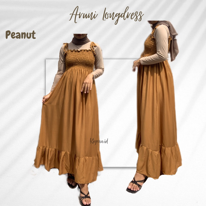 Jual ARUNI LONGDRESS Dress Kerut Shopee Indonesia