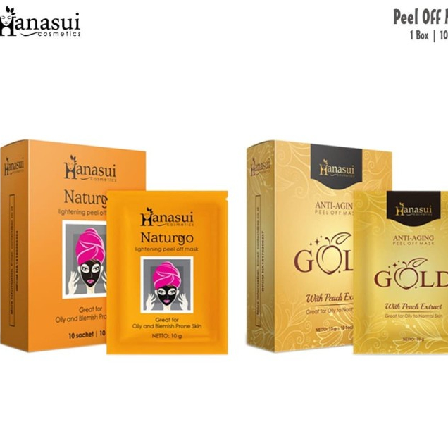 Jual Hanasui Anti Aging Peel Off Mask Gold Naturgo Peel Off Mask