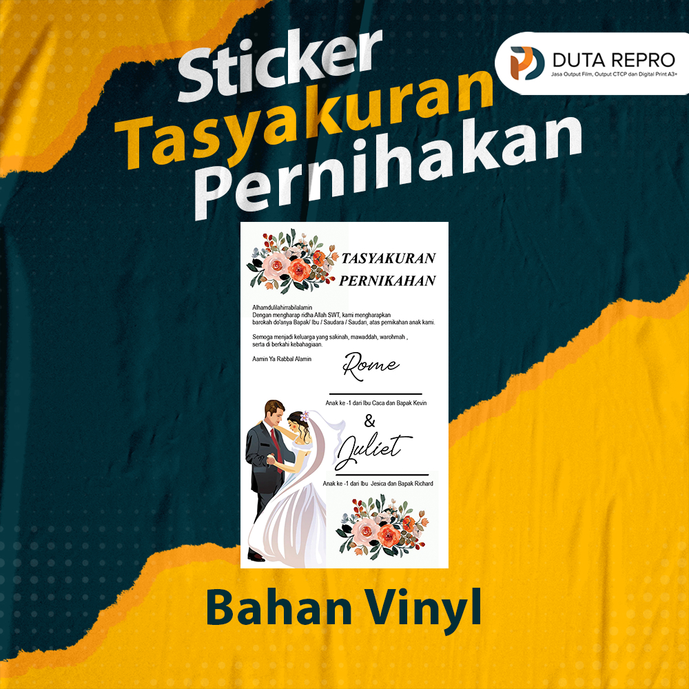 Jual STICKER SYUKURAN PERNIKAHAN TASYAKURAN PERNIKAHAN TASYAKUR