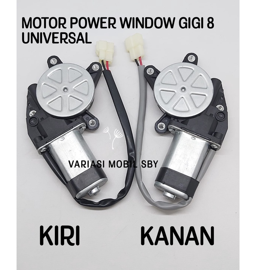 Jual MOTOR POWER WINDOW GIGI 8 KAKI 4 UNIVERSAL LOBANG BAUT UNIVERSAL